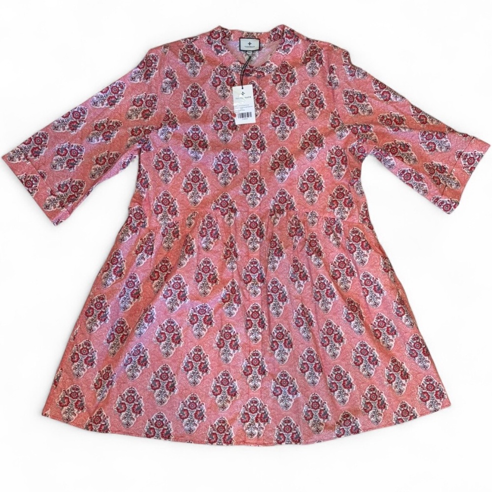 NWT Tuckernuck Scarlet Sonata Royal Shirt Dress XXXL Spring Summer Lightweight - Picture 2 of 8